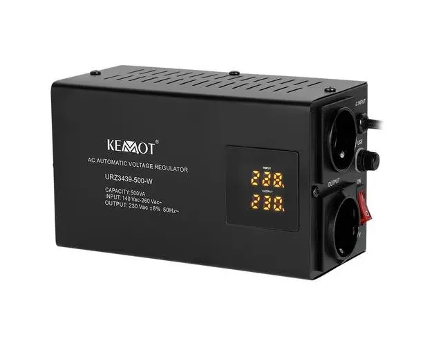 Stabilizator de tensiune automat KEMOT URZ3439, 500VA/350W, 2 x Schuko