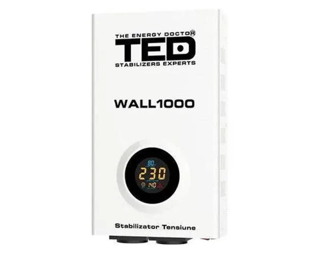 Stabilizator tensiune automat TED Electric WALL 1000VA, 2 x Schuko