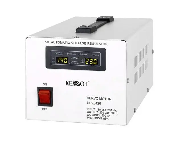 Stabilizator tensiune Kemot URZ3426 Servomotor, 1000VA (Alb)