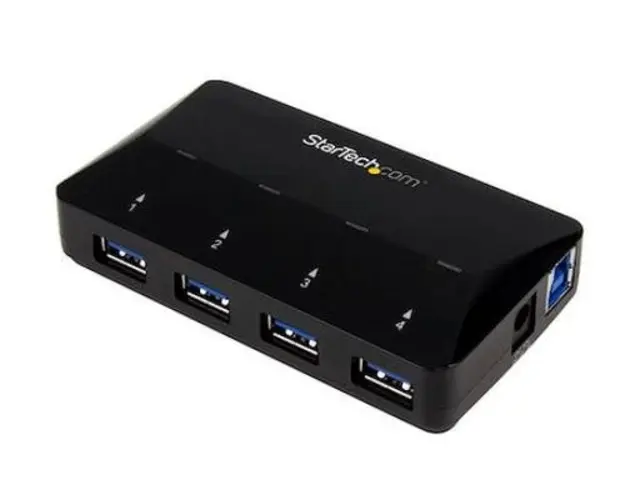 Hub USB StarTech ST53004U1C, USB 3.2 Type-A, 4 porturi USB Type-A (Negru) 