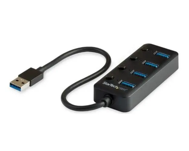 Hub USB StarTech HB30A4AIB, USB Type-A, 4 porturi USB Type-A (Negru) 