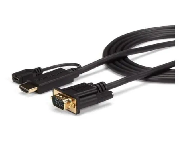 Cablu StarTech HD2VGAMM6, VGA, HDMI, USB, 1.8m (Negru)