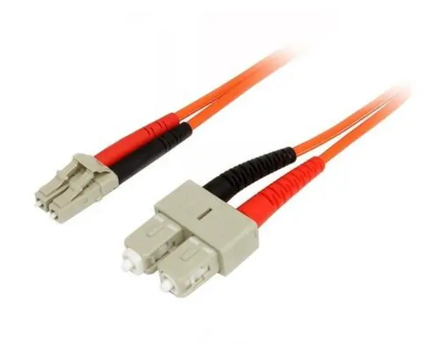 Cablu Fibra Optica StarTech 50FIBLCSC1, LSZH, Duplex, conectori LC-SC, 1m (Portocaliu) 