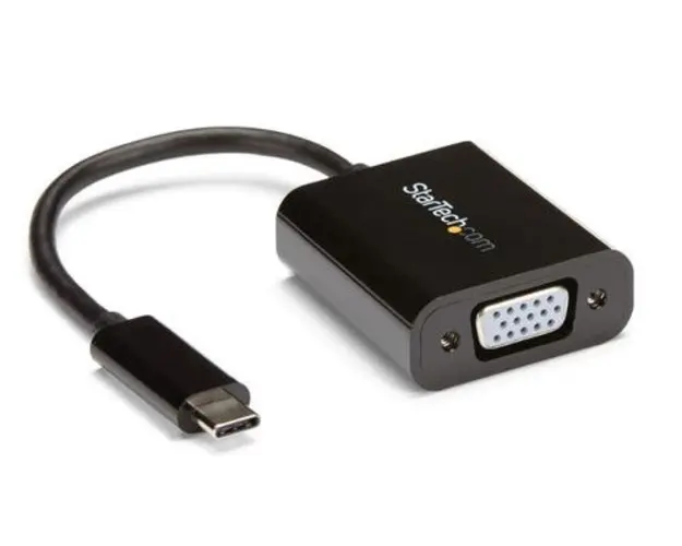 Adaptor video StarTech CDP2VGAEC, USB-C, VGA, Full HD (Negru)