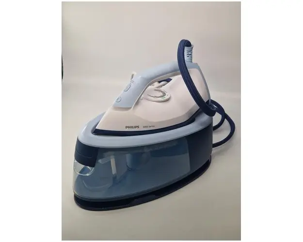 Statie de calcat cu abur Philips seria 3000 PSG3000/20, 2400 W, 6 bari, jet de abur continuu 120 g/min, jet de abur 350 g, Talpa ceramica, Rezervor de apa detasabil de 1.4 l, Oprire automata, sistem de detartrare Smart Calc Clean