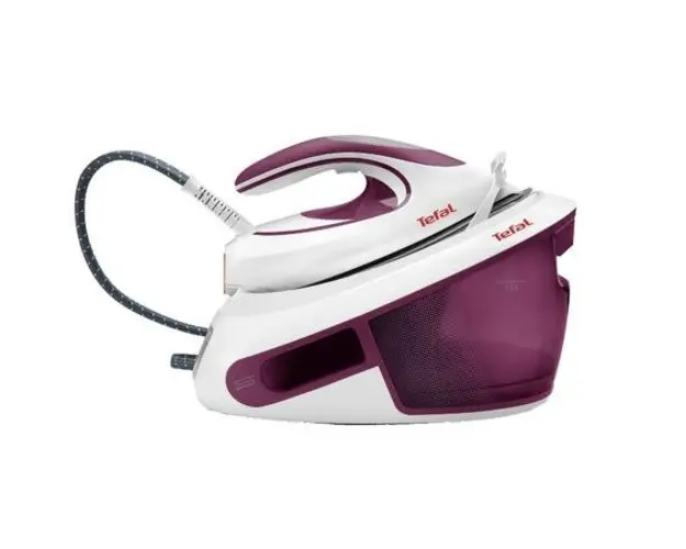 Statie de calcat Tefal Express Anti-Calc SV8054E0, 2800 W, 6.5 bar, Jet de abur 420 g/ min, 1.8 L, Auto-off (Alb/Violet)