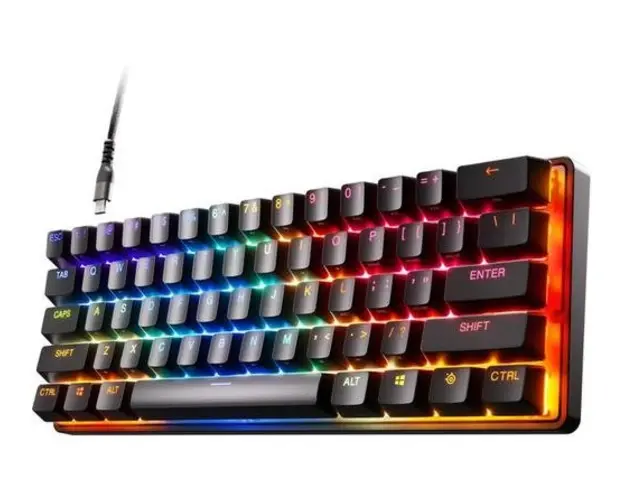 Tastatura Gaming Mecanica SteelSeries Apex 9 Mini, Layout UK, iluminare RGB, Linear OptiPoint Switch, USB (Negru)