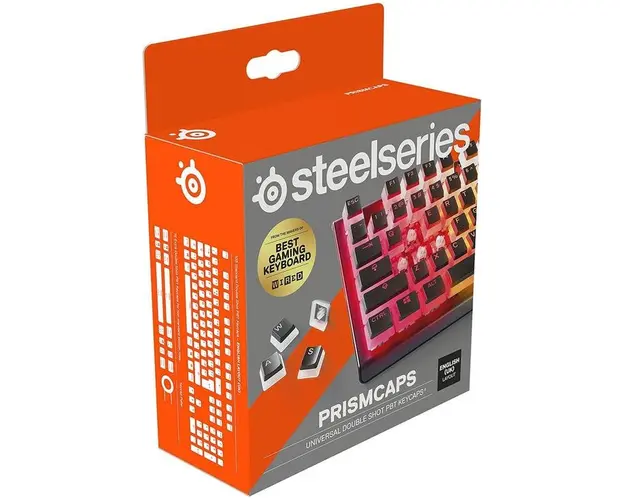 Kit taste pentru tastatura mecanica SteelSeries PrismCAPS, Layout UK (Negru)