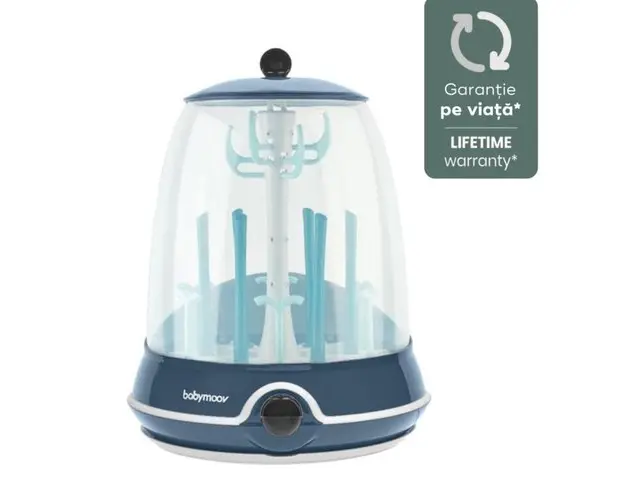 Sterilizator electric 2 in 1 BABYMOOV A003110, 550 W (Alb/Albastru)