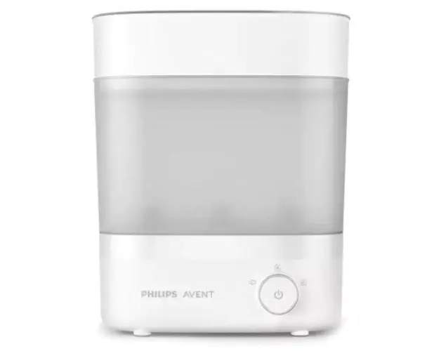 Sterilizator electric si uscator de biberoane Philips Avent Premium SCF293/00, Sterilizare si uscare in 40 de min, Tava de scurgere, Design compact, 220V (Alb)