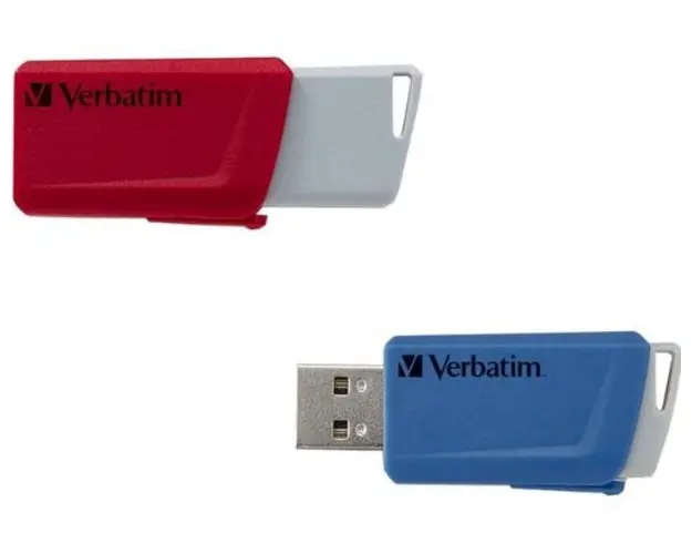 Stick USB VERBATIM 49308, 2 x 32 GB, USB 3.2, Rosu/Albastru