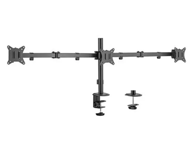 Suport 3 monitoare birou Gembird MA-D3-01, 17inch-27inch, 7 kg (Negru)