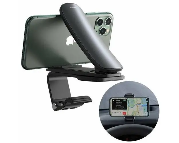 Suport Auto Baseus Big Mouth Pro SUDZ-A01, prindere cu clips de bord (Negru)