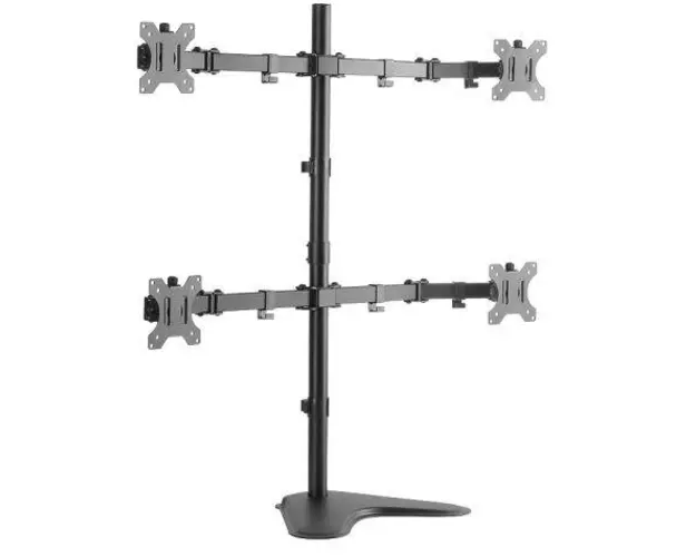 Suport birou Logilink pentru 4 monitoare 13inch-32inch, Negru