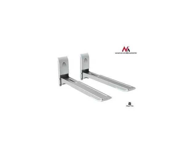 Suport universal de perete pentru cuptor cu microunde MACLEAN MC-607S, fix, brate reglabile, maxim 35kg, Argintiu