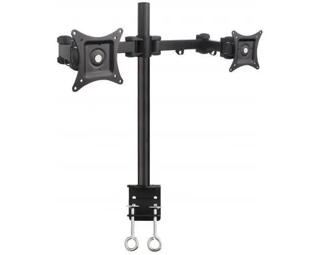 Suport birou 2 monitoare Techly ICA-LCD 482-D, 13inch-27inch, 20 kg (Negru)