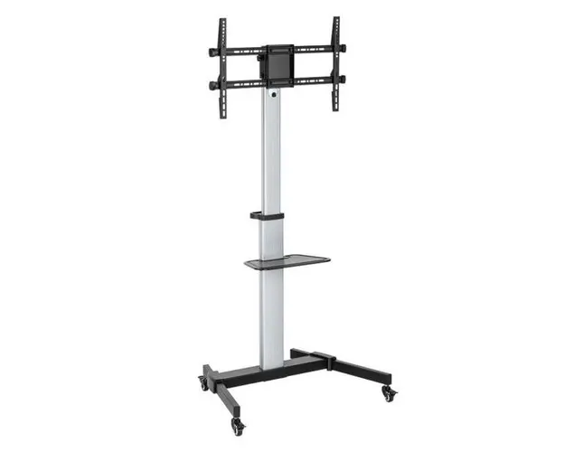Stand TV SBOX FS-444, 37inch - 86inch, 50 Kg (Negru/Argintiu)