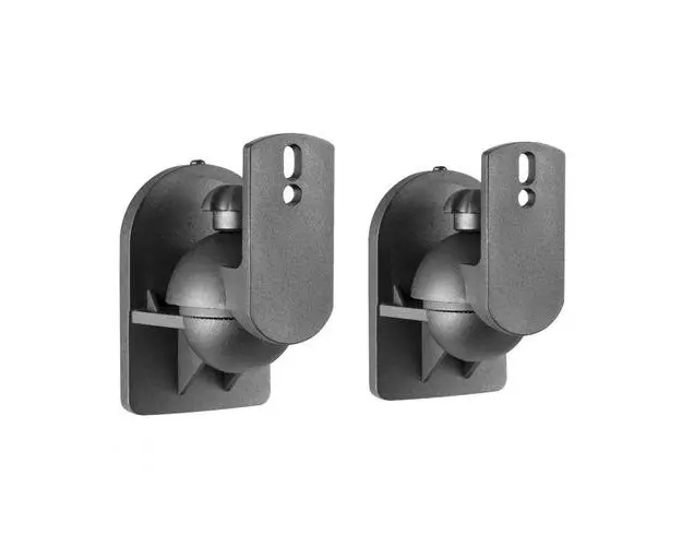 Suporti sateliti audio de perete Nexio NX-SB-28, set 2 bucati, unghi reglabil, capacitate sustinere 3.5KG (Negru)
