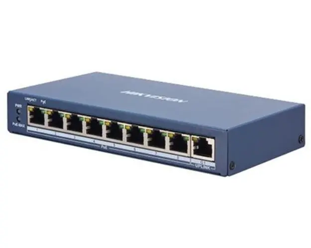 Switch Hikvision DS-3E1309P-EI, SMART Management, 8 Porturi, PoE