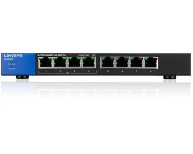 Switch Linksys LGS108P, 8 porturi