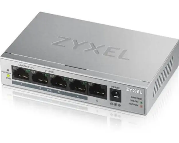 Switch ZyXEL GS1005HP-EU0101F, Gigabit, 5 Porturi, PoE+
