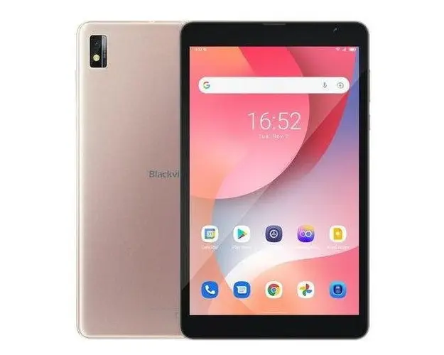 Tableta Blackview Tab 6, Ecran IPS 8.0inch HD+, 3GB RAM, 32GB ROM, Android 11, Unisoc T310 QuadCore, Mod Grayscale, 5580mAh, Wi-Fi, 4G, Dual SIM, Android (Roz/Auriu)