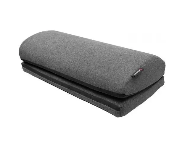 Taburet suport picioare Arrozi, material textil (Gri)