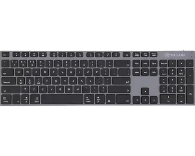 Tastatura Wireless Tellur Shade, Bluetooth, US Layout (Gri/Negru)
