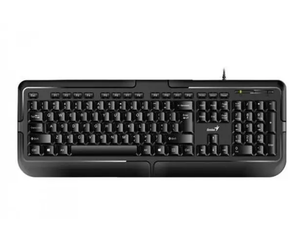 Tastatura Genius KB-118, Cu fir, Layout International (Negru)