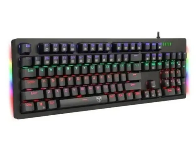 Tastatura mecanica T-Dagger Bermuda, iluminare rainbow, gaming (Negru)