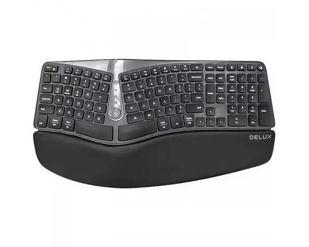 Tastatura Wireless Delux GM901D, Bluetooth, USB (Negru)