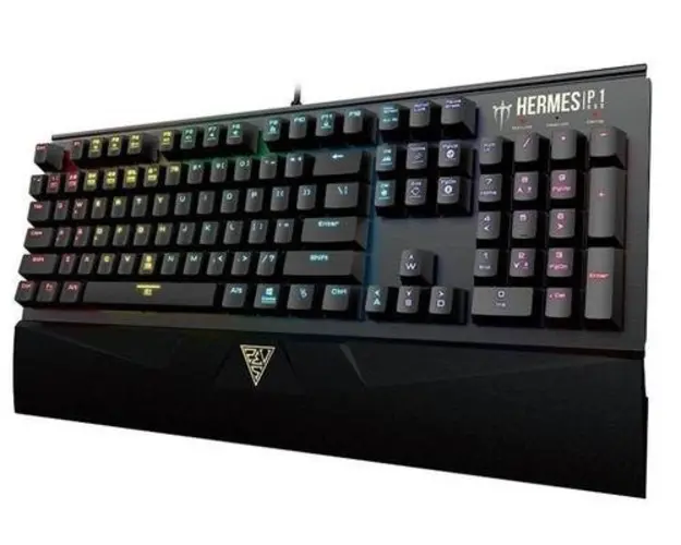 Tastatura Gaming Gamdias Hermes P1 RGB, Switch Black, Iluminare RGB (Negru)