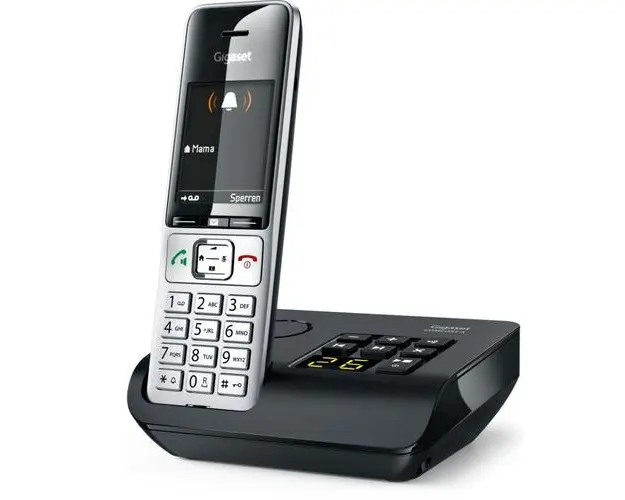 Telefon DECT fara fir Gigaset COMFORT 500A, SMS, Hands Free (Argintiu/Negru)