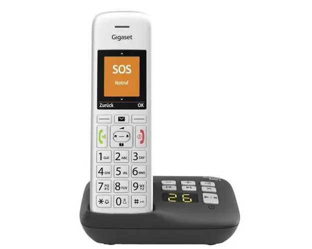 Telefon fara fir DECT Gigaset E390 A, handsfree (Negru/Argintiu)