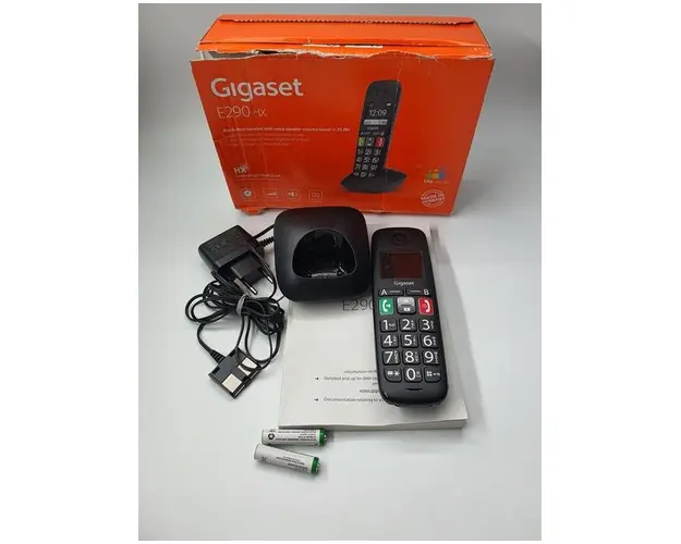 Telefon Gigaset E290HX, DECT, GAP, CAT iq 2.0, 10 ore (Negru)