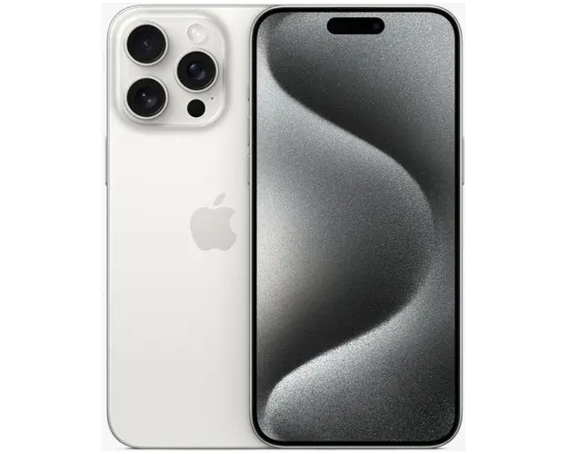 Telefon Mobil Apple iPhone 15 Pro Max, LTPO Super Retina XDR OLED 6.7inch, 256GB Flash, Camera Tripla 48 + 12 + 12 MP, Wi-Fi, 5G, iOS (Alb)