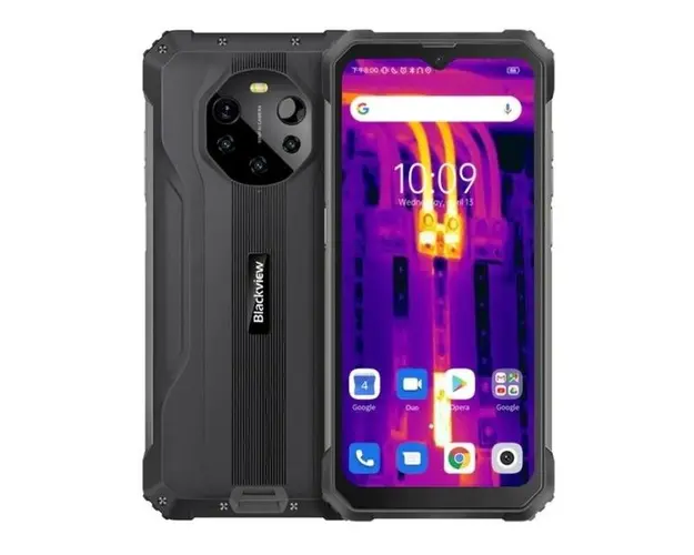 Telefon Mobil Blackview BL8800 Pro, Procesor MediaTek Dimensity 700, IPS 6.58inch, 8GB RAM, 128GB Flash, Camera Tripla 50 + 5 + 2 MP, Wi-Fi, 5G, Dual Sim, Android (Negru)