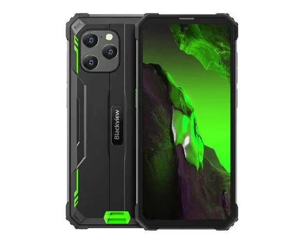 Telefon Mobil Blackview BV8900 Pro, Procesor Octa-Core MTK Helio P90, Ecran IPS touchscreen 6.5inch, 8GB RAM, 256GB Flash, Camera Tripla 64 + 8 + 2 MP, Wi-Fi, 4G, Dual Sim, Android (Negru/Verde)