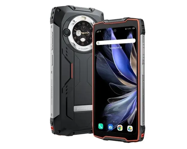 Telefon Mobil Blackview BV9300 Pro, Procesor MTK Helio G99, IPS 6.7inch, 12GB RAM, 256GB Flash, Camera Duala 64 + 8 MP, Wi-Fi, 4G, Dual SIM, Android (Negru/Portocaliu)