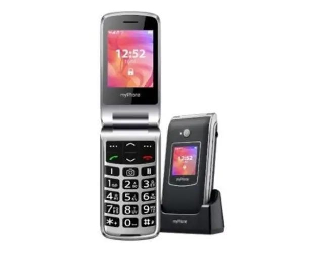 Telefon mobil myPhone Rumba 2, Single Sim, 2G (Negru/Argintiu)