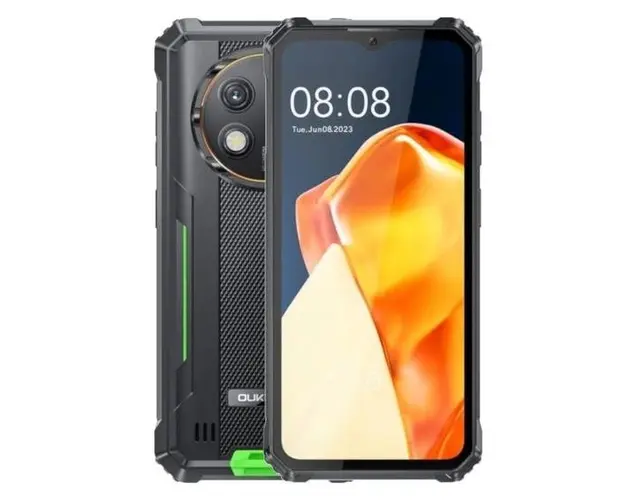 Telefon Mobil Oukitel WP28 E, Procesor UNISOC Tiger T606 Octa-Core, Capacitive touchscreen 6.52inch, 4GB RAM, 64GB Flash, Camera Duala 13 + 2 MP, 4G, Wi-Fi, Dual SIM, Android (Negru/Verde)