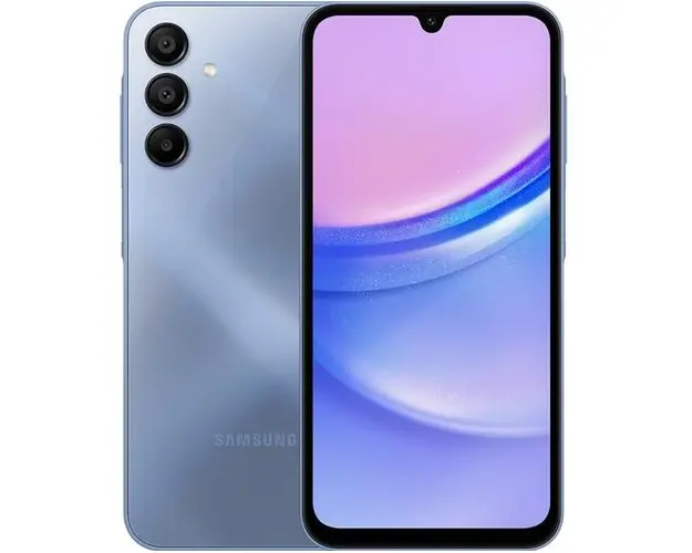 Telefon Mobil Samsung Galaxy A15, Procesor Mediatek Helio G99 Octa-Core, Super AMOLED Touchscreen 6.5inch, 4GB RAM, 128GB Flash, Camera Tripla 50+5+2MP, Wi-Fi, 4G, Dual Sim, Android (Albastru)