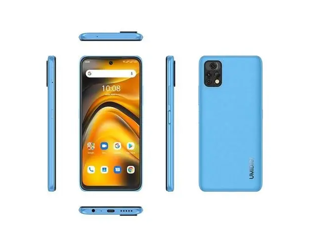 Telefon Mobil Umidigi A13 Pro Max, Procesor Mediatek Dimensity 900, IPS LCD 6.8inch, 12GB RAM, 256GB Flash, Camera Tripla 64 + 5 + 5 MP, Wi-Fi, 5G, Dual Sim, Android (Albastru)