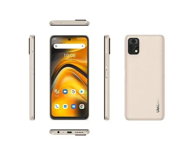 Telefon Mobil Umidigi A13 Pro Max, Procesor Mediatek Dimensity 900, IPS LCD 6.8inch, 12GB RAM, 256GB Flash, Camera Tripla 64 + 5 + 5 MP, Wi-Fi, 5G, Dual Sim, Android (Auriu)