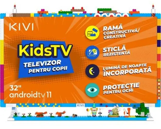 Televizor LED KIVI 80 cm (32inch) KIDSTV, Full HD, Smart TV, WiFi, CI+
