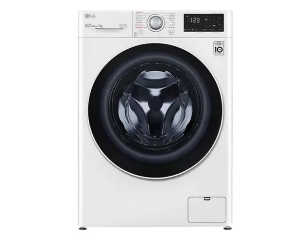 Masina de spalat rufe slim LG F2WV3S7S0E, 7 kg, 1200 RPM, Clasa D (Alb)