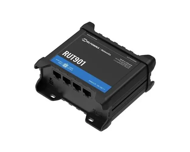 Router Industrial Teltonika RUT901, LTE, 4G, Dual Sim, 1x WAN, 3x LAN