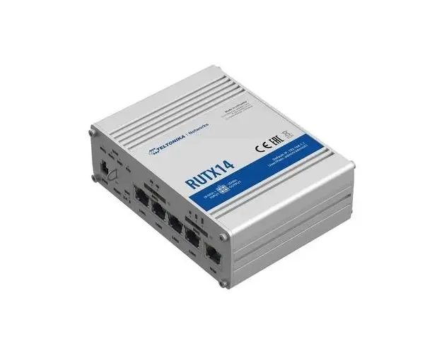 Router Industrial Teltonika RUTX14 LTE, 4G, 1x WAN, 4x LAN, PoE