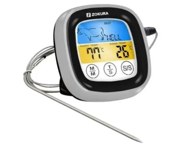 Termometru digital pentru carne ZOKURA Z1241 (Argintiu)
