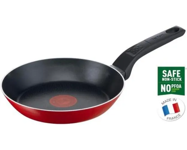 Tigaie Tefal Easy Clean B5720253​, 20 cm, Aluminiu, Material antiaderent, Indicator de temperatura